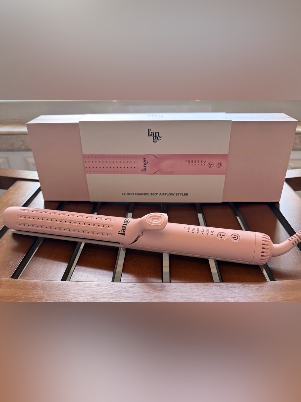 LIKE NEW Lange Le Duo Grande 360° Airflow Styler in Pink